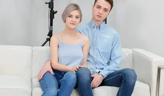 A young Russian couple fucks great at a porn casting